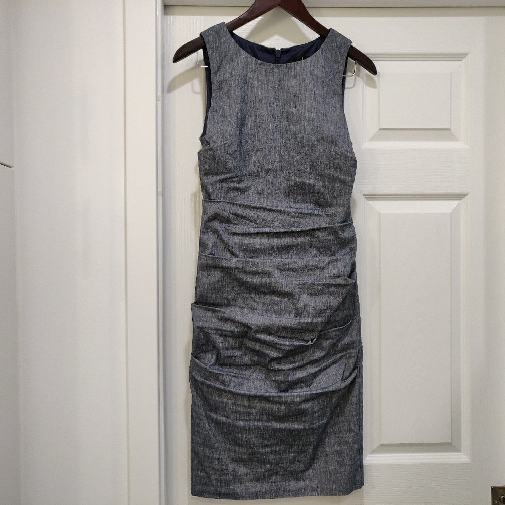 Nicole Miller Lauren stretch linen sheath dress